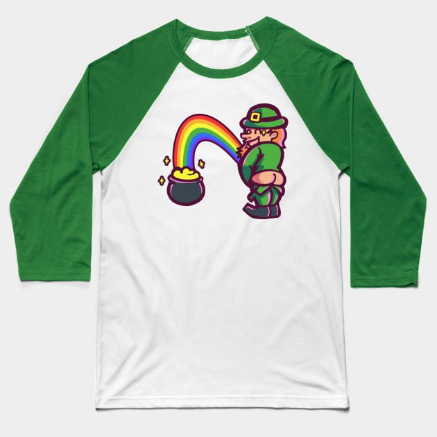 Piss The Rainbow Baseball T-Shirt by WOVENPIXLS